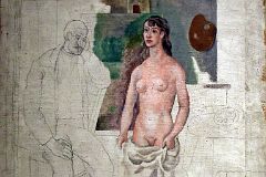 Pablo Picasso 1914 Painter and His Model From Musee National Picasso Paris 1 At New York Met Breuer Unfinished